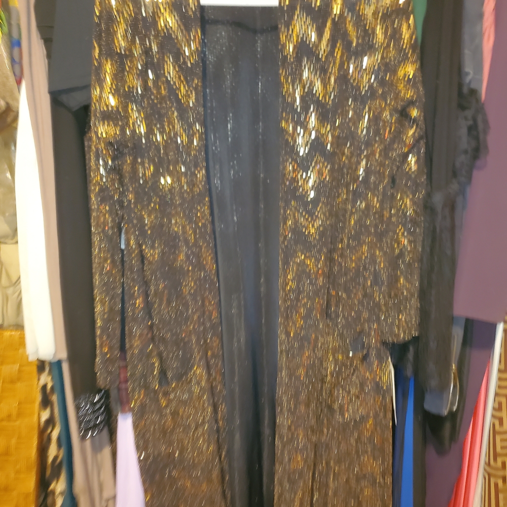 LuLaRoe Black and Gold Sequin Jacket